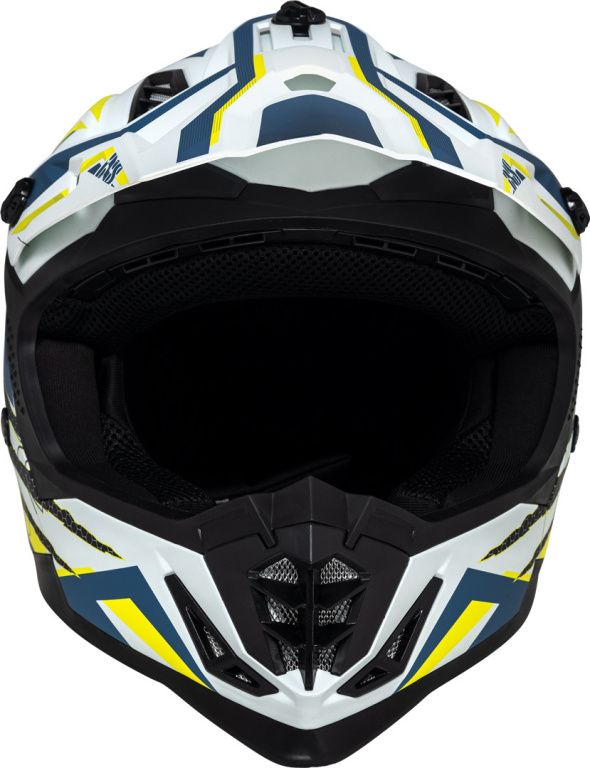 Шлем кроссовый IXS iXS363 2.0 сине-желтый флуо