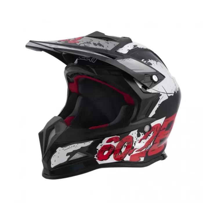 Шлем Beon B-602 BLACK WHITE RED