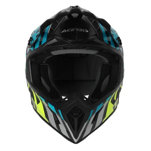 Шлем Acerbis STEEL CARBON 22-06 Light Blue/Fluo Yellow
