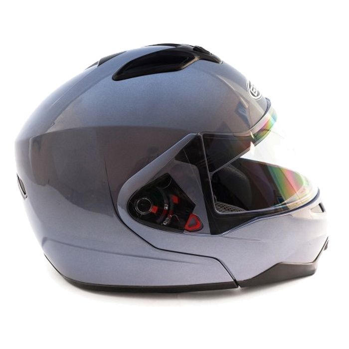 Шлем модуляр с солнцезащитными очками GSB G-339 Grey Met BT