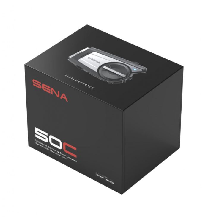 Мотогарнитура Bluetooth Sena 50C-01 с Mesh интеркомом и встроенной 4K экшн-камерой