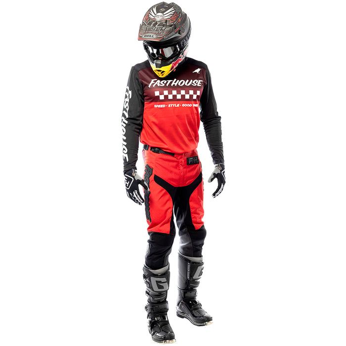 Брюки кроссовые Fasthouse Grindhouse Pant Red/Black