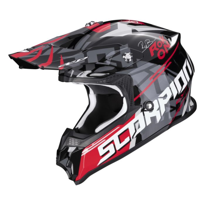 Мотошлем Scorpion Exo VX-16 EVO AIR ROK Черный/Красный