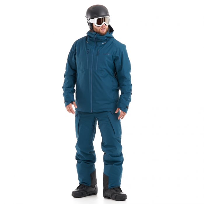 Куртка горнолыжная утепленная Dragonfly Gravity Premium Man Gray-Dark Ocean