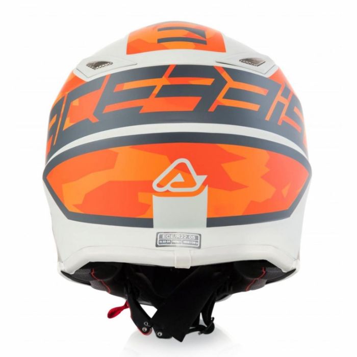 Мотошлем кроссовый детский Acerbis Impact Steel оранжевый/серый