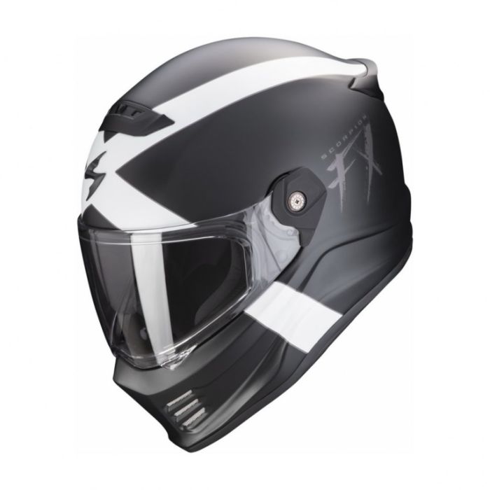 Мотошлем SCORPION EXO COVERT-FX GALLUS Черный Матовый/Белый