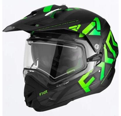 Шлем FXR Torque X Team Hlmt w/ E Shield & Sun Shade 23 Black/Lime