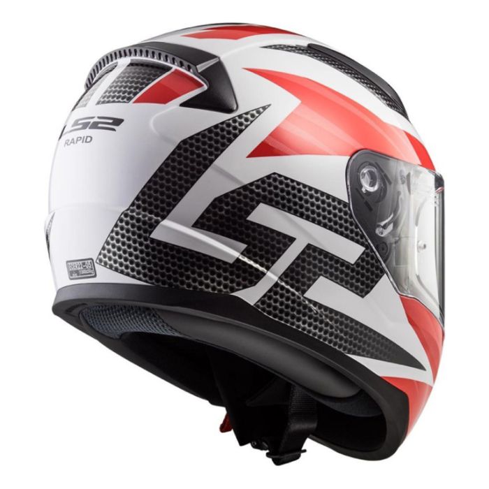 Мотошлем LS2 FF353 RAPID II GRID бело-красный