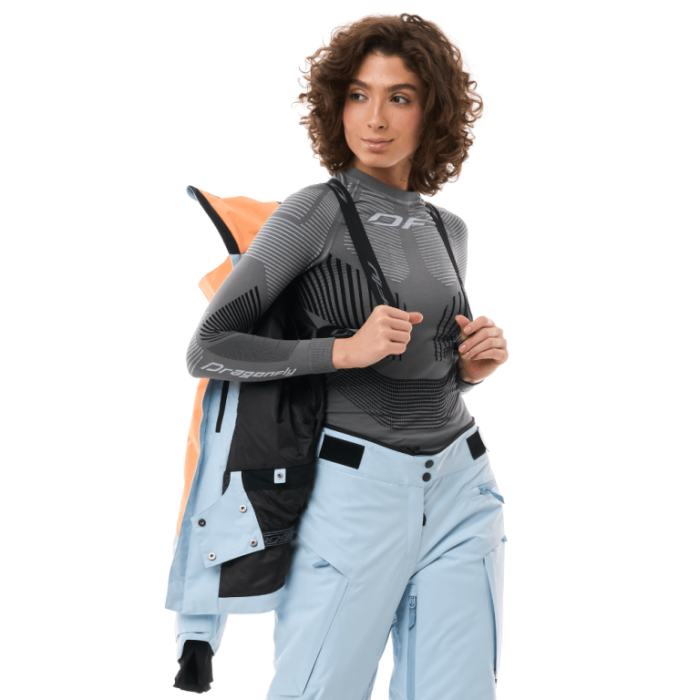 Куртка горнолыжная утепленная Dragonfly Gravity Woman Mock Orange - Light Blue