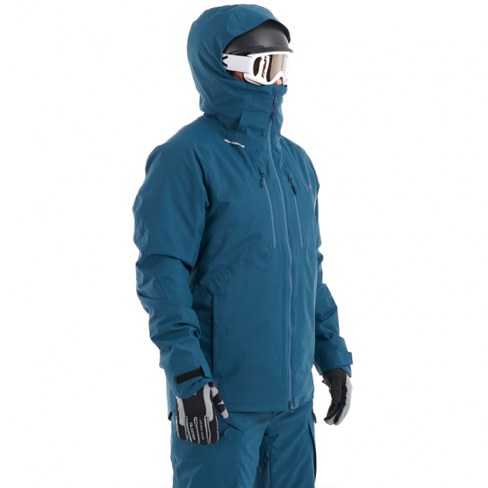 Куртка горнолыжная утепленная Dragonfly Gravity Premium Man Gray-Dark Ocean