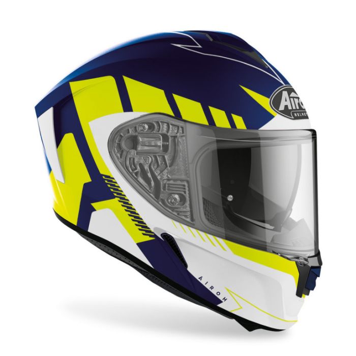Шлем интеграл Airoh Spark Rise Blue/Yellow Matt