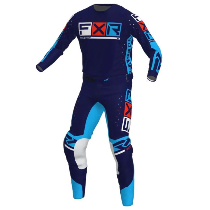Комплект для мотокросса Replica FXR синий/голубой/белый