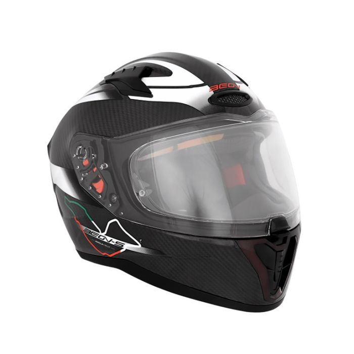 Мотошлем Beon B-500 Carbon Carbon/Black/White