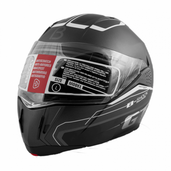 Шлем Beon B-700 matt grey/black white