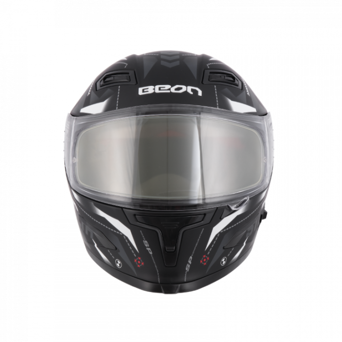 Шлем Beon B-503 matt black/white