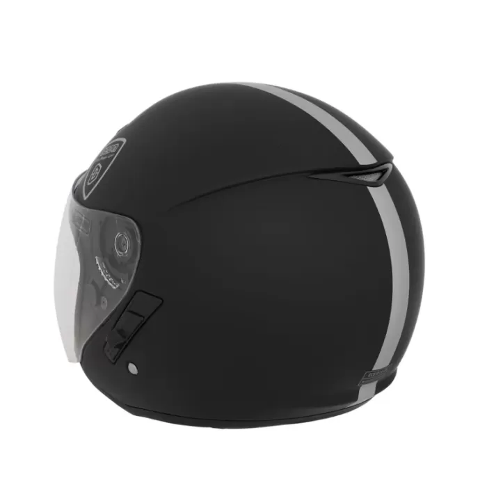 Шлем Beon B-117 Jet Mat Black/grey