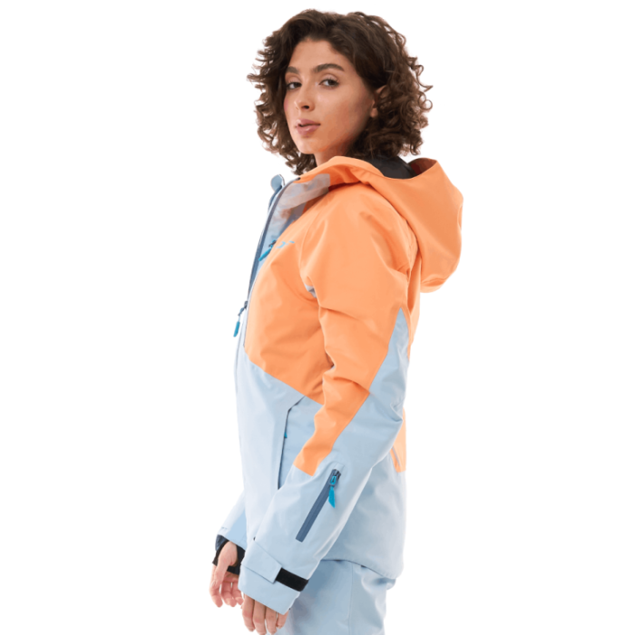 Куртка горнолыжная утепленная Dragonfly Gravity Woman Mock Orange - Light Blue