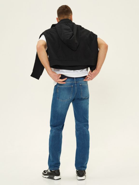 Джинсы мужские INFLAME Casual 101, синий светлый удлиненный