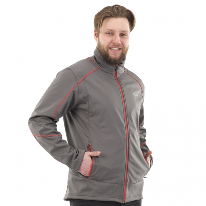 Куртка Dragonfly Explorer Grey-Red мужская Softshell
