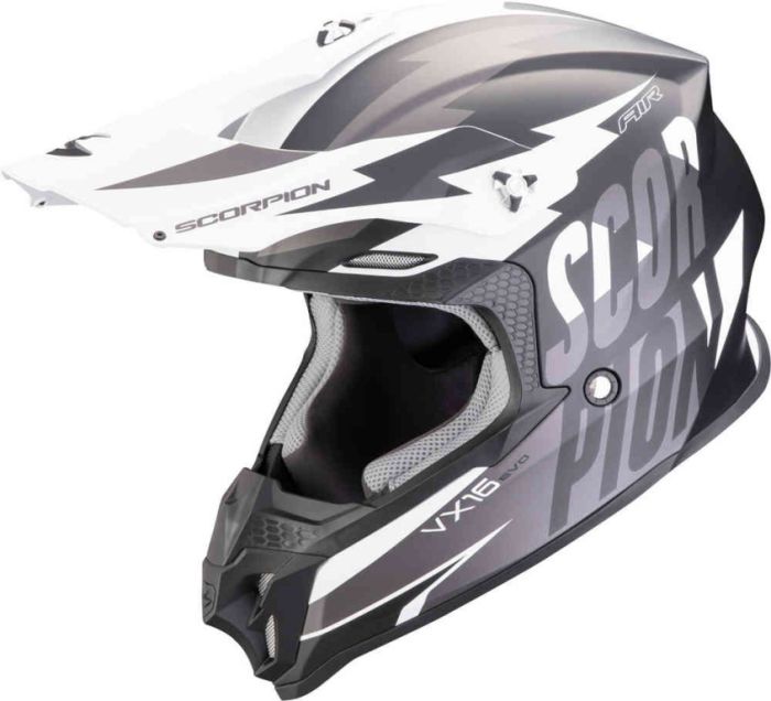 Мотошлем Scorpion Exo VX-16 EVO AIR SLANTER Матовый/Серебристый