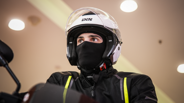 Открытый мотошлем с IXS iXS92 FG 1.0 белый глянец