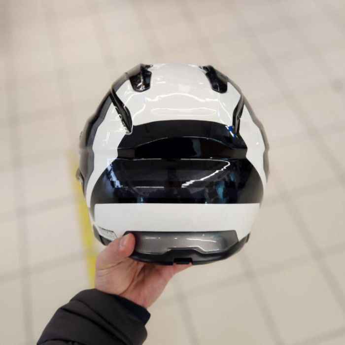 Мотошлем Shoei GT-Air 3 REALM бело-черно-серебристый