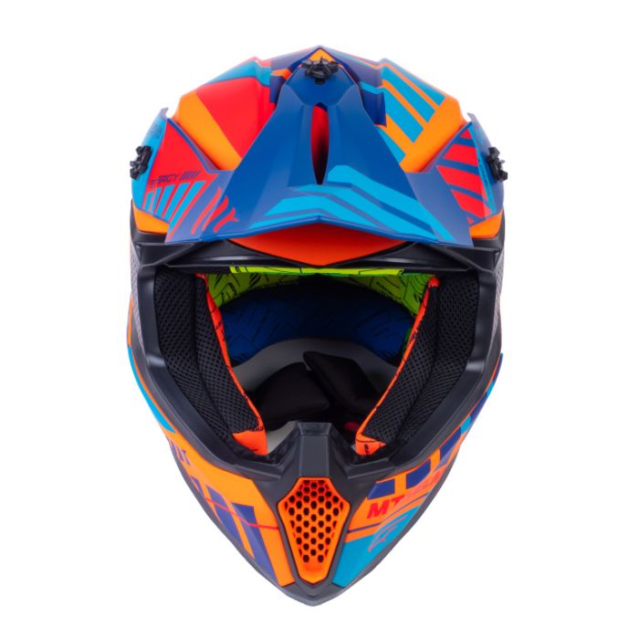 Шлем кроссовый MT MX802 Falcon Energy B14 matt flur orange