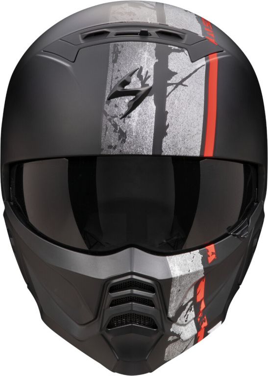 Мотошлем SCORPION EXO COMBAT II LORD Черный Матовый/Красный