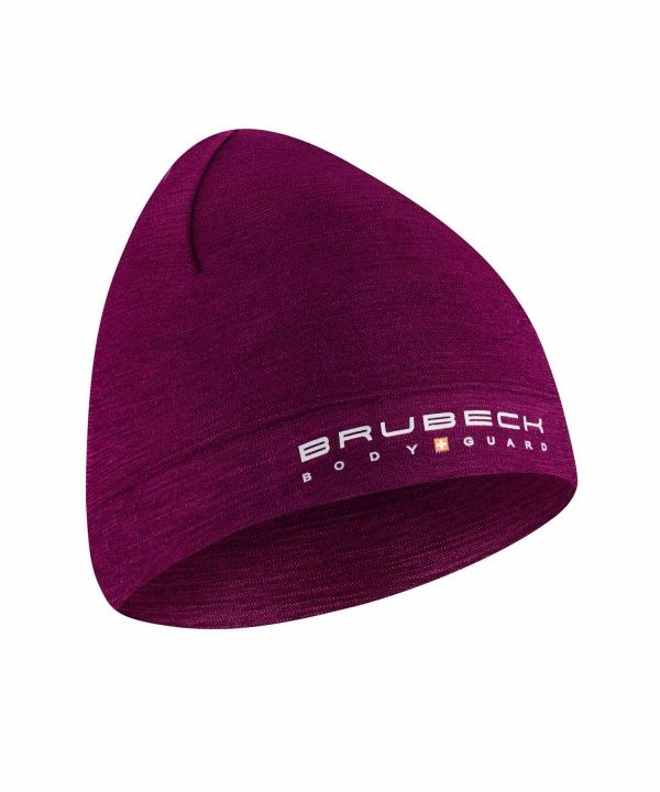 Шапка шерстяная Brubeck Active Wool Сливовый