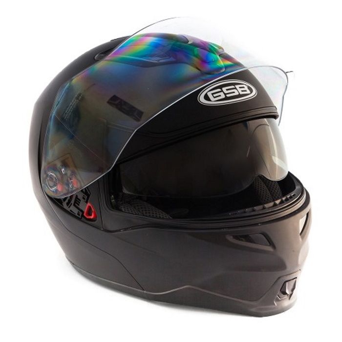 Шлем модуляр с солнцезащитными очками GSB G-339 Black Matt BT