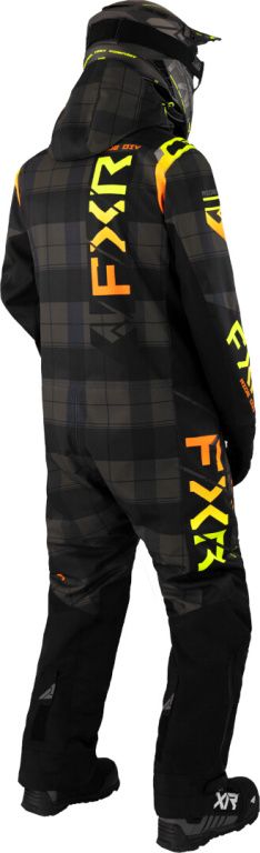 Комбинезон FXR M Helium Lite Monosuit 23 Black Plaid/Inferno