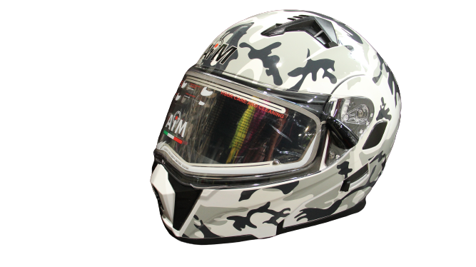 Шлем снегоходный с электрическим подогревом AiM JK906 Camouflage
