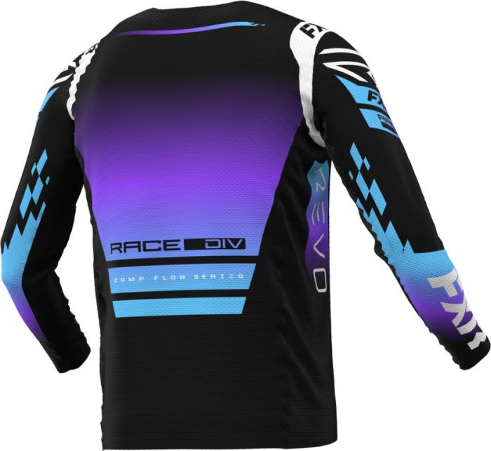 Комплект для мотокросса Replica FXR черный/фиолетовый/голубой