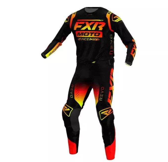 Комплект для мотокросса Replica FXR черный/оранжевый