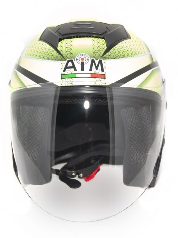 Мотошлем открытый AiM JK526 Yellow/Grey/Black
