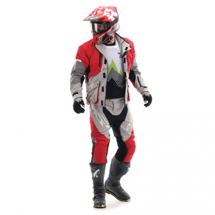 Куртка Эндуро Dragonfly Freeride Grey-Red 2020
