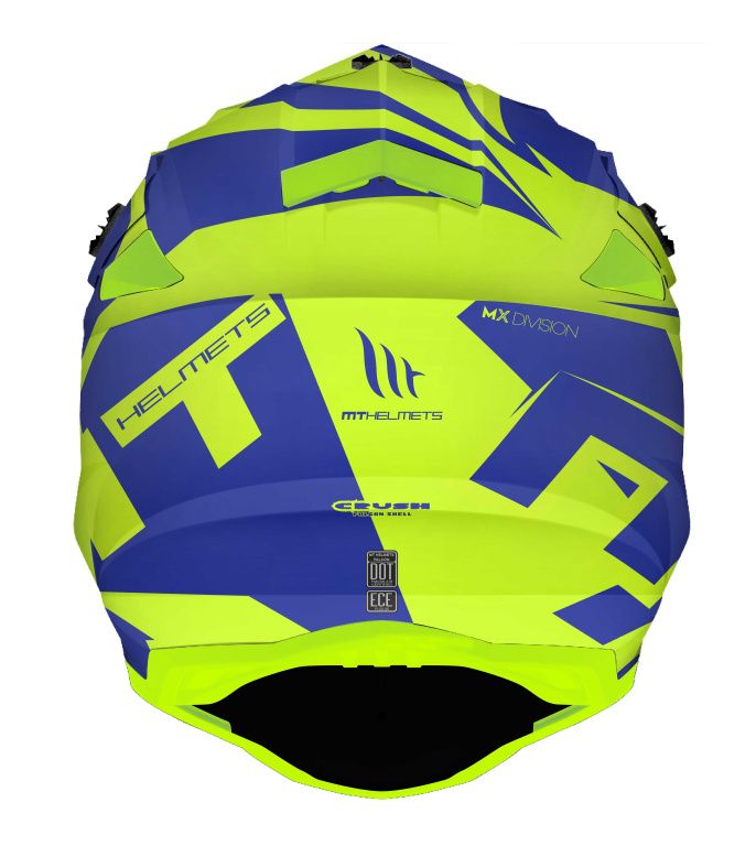 Шлем кроссовый MT MX802 Falcon Crush B7 gloss blue