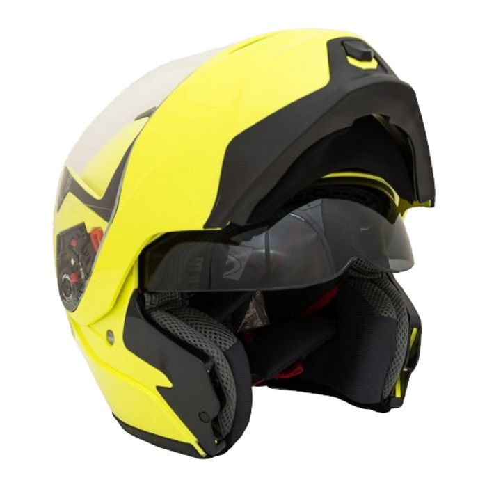 Шлем модуляр с солнцезащитными очками GSB G-339 Fluo Yellow