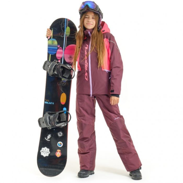 Снегоходные штаны детские Dragonfly Gravity Teenager 2023 Purple - Black