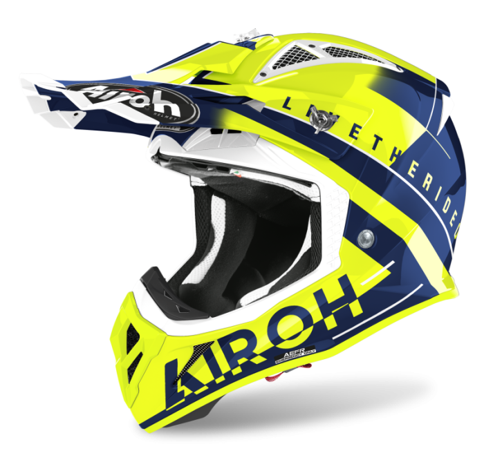 Мотошлем Airoh Aviator Ace Amaze Blue Gloss