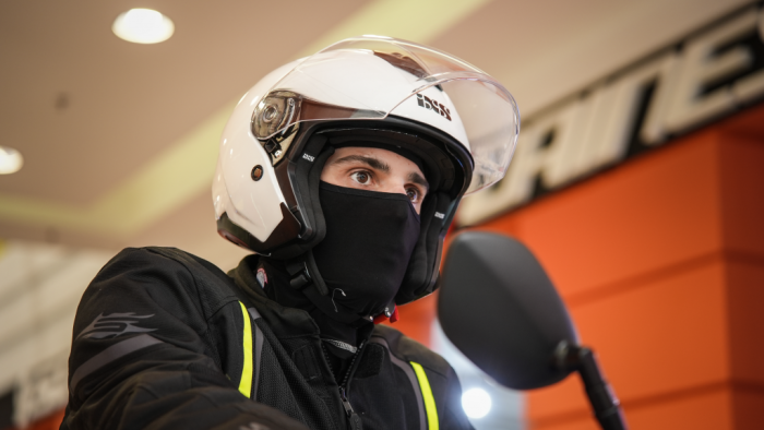 Открытый мотошлем с IXS iXS92 FG 1.0 белый глянец
