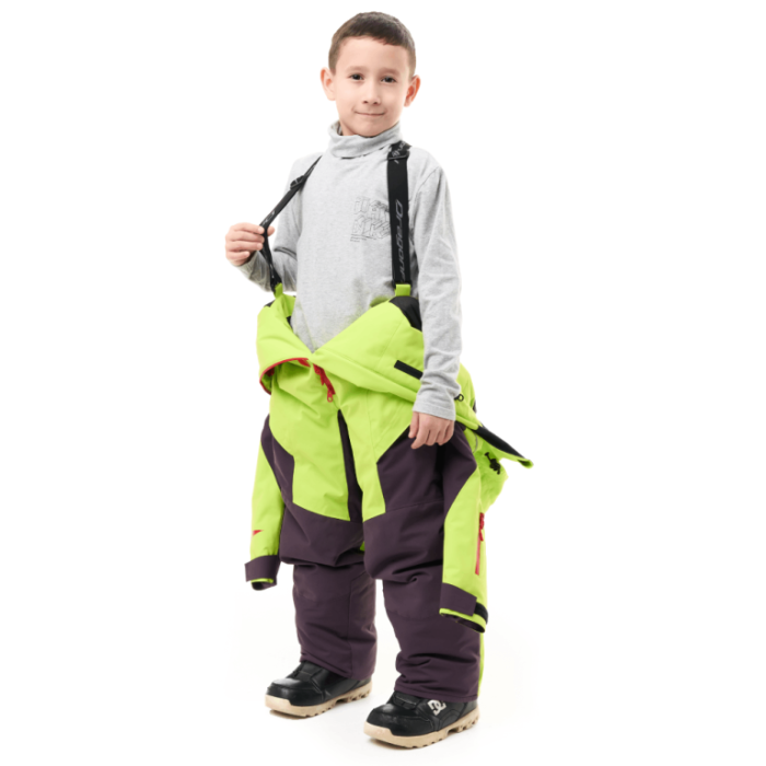 Зимний утепленный комбинезон Dragonfly GRAVITY Junior Lime - Plum
