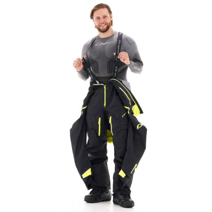 Снегоходный комбинезон Dragonfly SuperLight 3L MAN Dark Black-Yellow Fluo