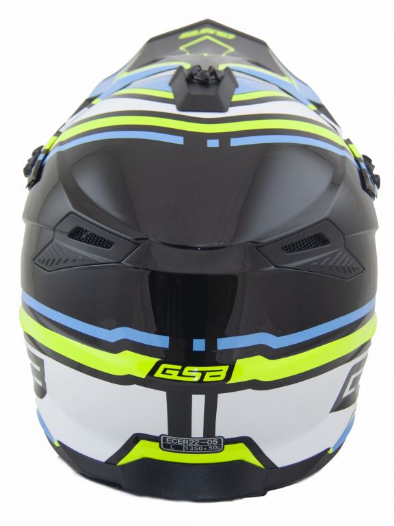 Кроссовый шлем GSB XP-20 MO Design Blu Giallo