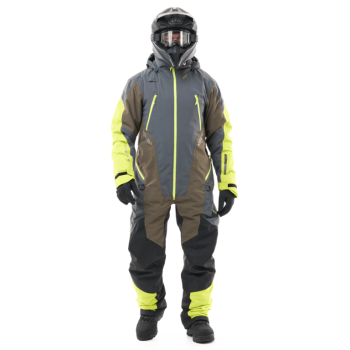 Снегоходный комбинезон Dragonfly Extreme 2.0 Man Grey - Brown - Lime Утепленный (100)