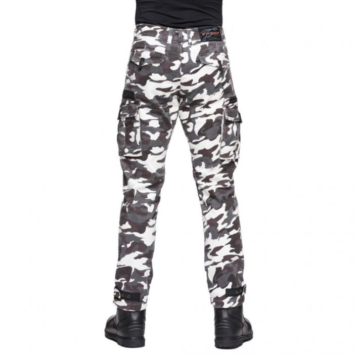 Мотоджинсы армированые Sweep Jungle Camo Black/White