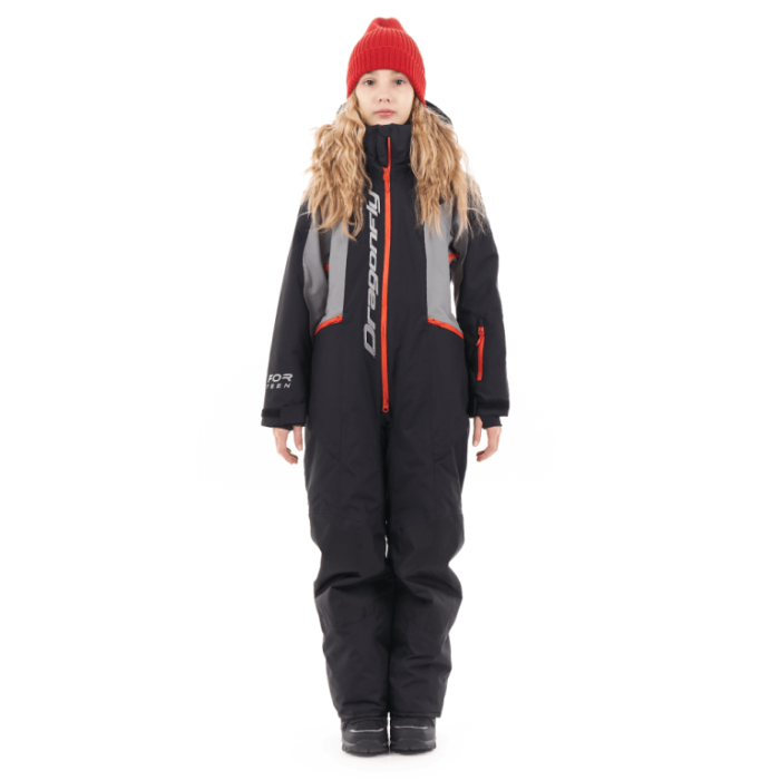 Зимний утепленный комбинезон Dragonfly GRAVITY for Teen Black - Grey 2024