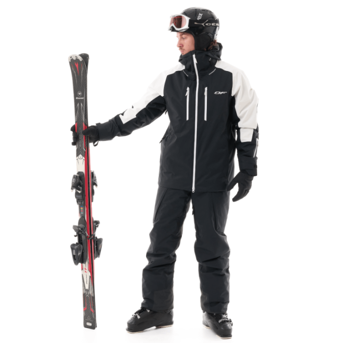 Куртка горнолыжная утепленная Dragonfly Gravity Man White Snow - Black