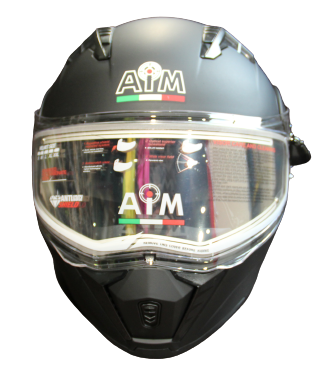 Шлем снегоходный с электрическим подогревом AiM JK906 Black Matt