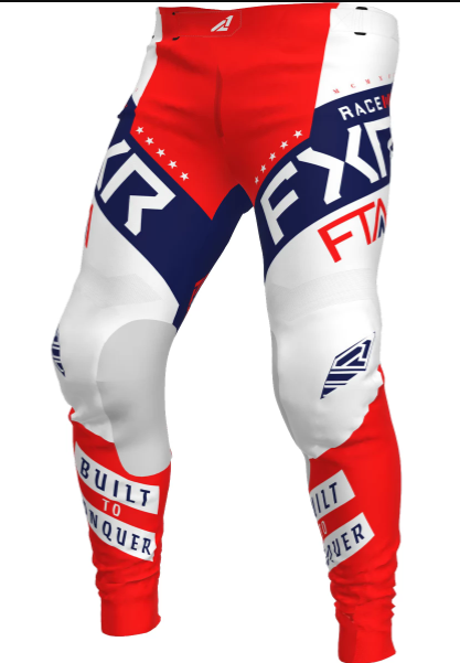 Брюки FXR Podium Gladiator MX Pant 22 White/Red/Navy